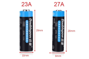 27a baterie vs. 23A baterie: různé velikosti, stejná energie