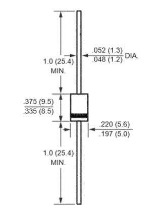 1N5407 Package Dimension