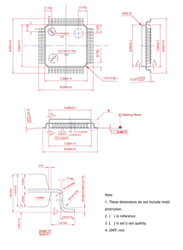 W5500 Dimensions