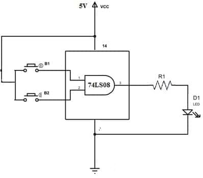 Fig.2 74LS08 AND Gate IC Operates