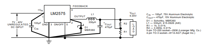  Test Circuit and Layout Guidelines of LM2575