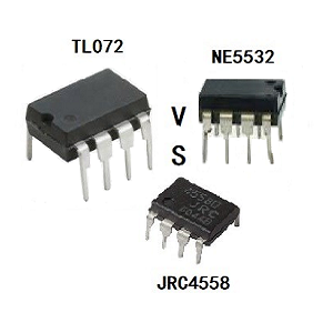 TL072 vs JRC4558 vs NE5532