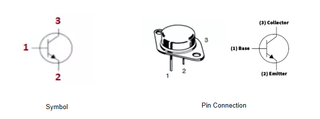 Fig 2 Symbol and pin connection of 2N3773